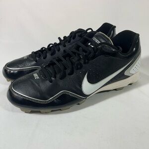 NIKE KEYSTONE MENS BASEBALL CLEATS POWER CHANNEL SZ 11 BLACK/WHITE PREOWNED‎